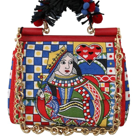 Dolce & Gabbana-Multicolor Queen Of Hearts Bag - Picture 1 of 5